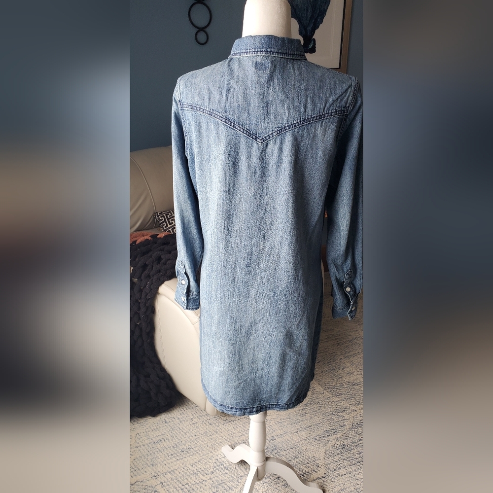 Denim Shirt Dress - Picture 7 of 12
